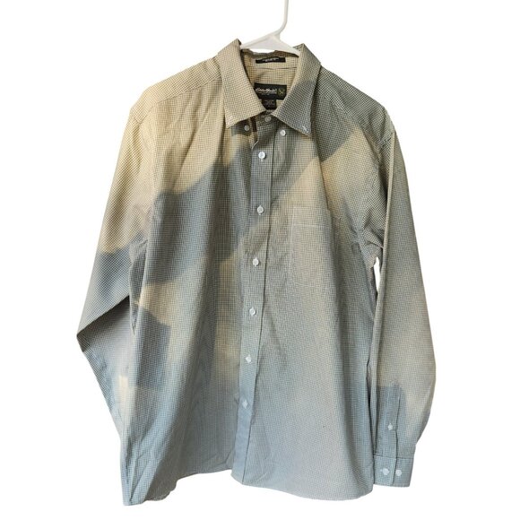 Eddie Bauer Green Check Long Sleeve Button-Up Shirt (Men’s L) - Picture 4 of 8
